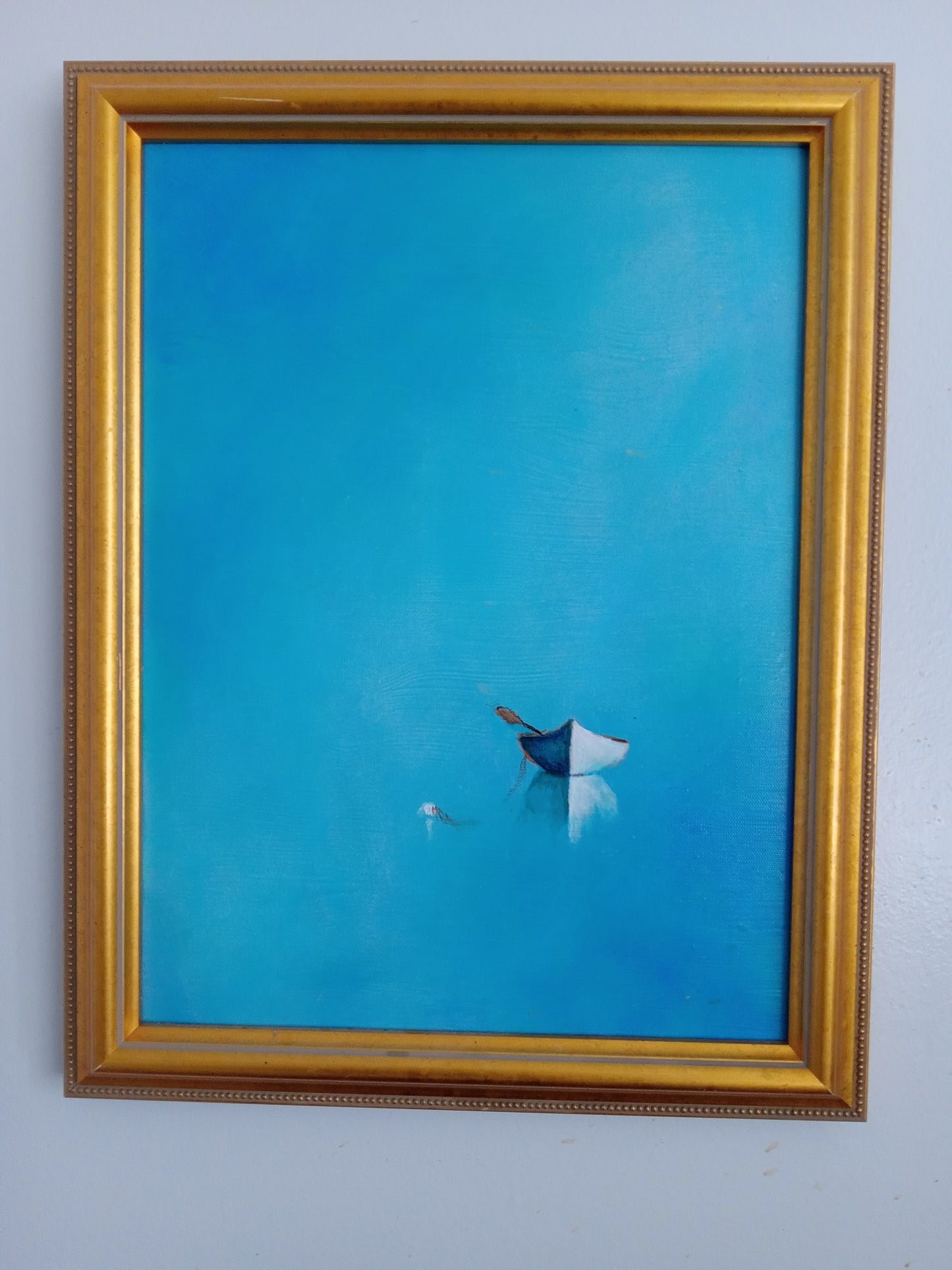 Coastal boat painting